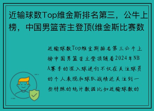 近输球数Top维金斯排名第三，公牛上榜，中国男篮苦主登顶(维金斯比赛数据)